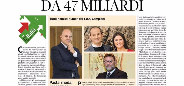 Arblu è presente nell’elenco delle 1.000 imprese Champion.